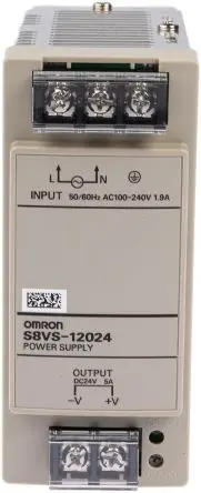 Produktfoto 1 von Omron S8VS DIN-Schienen Netzteil Geschalteter Modus 264V ac AC / 5 A 24V dc DC 120 W