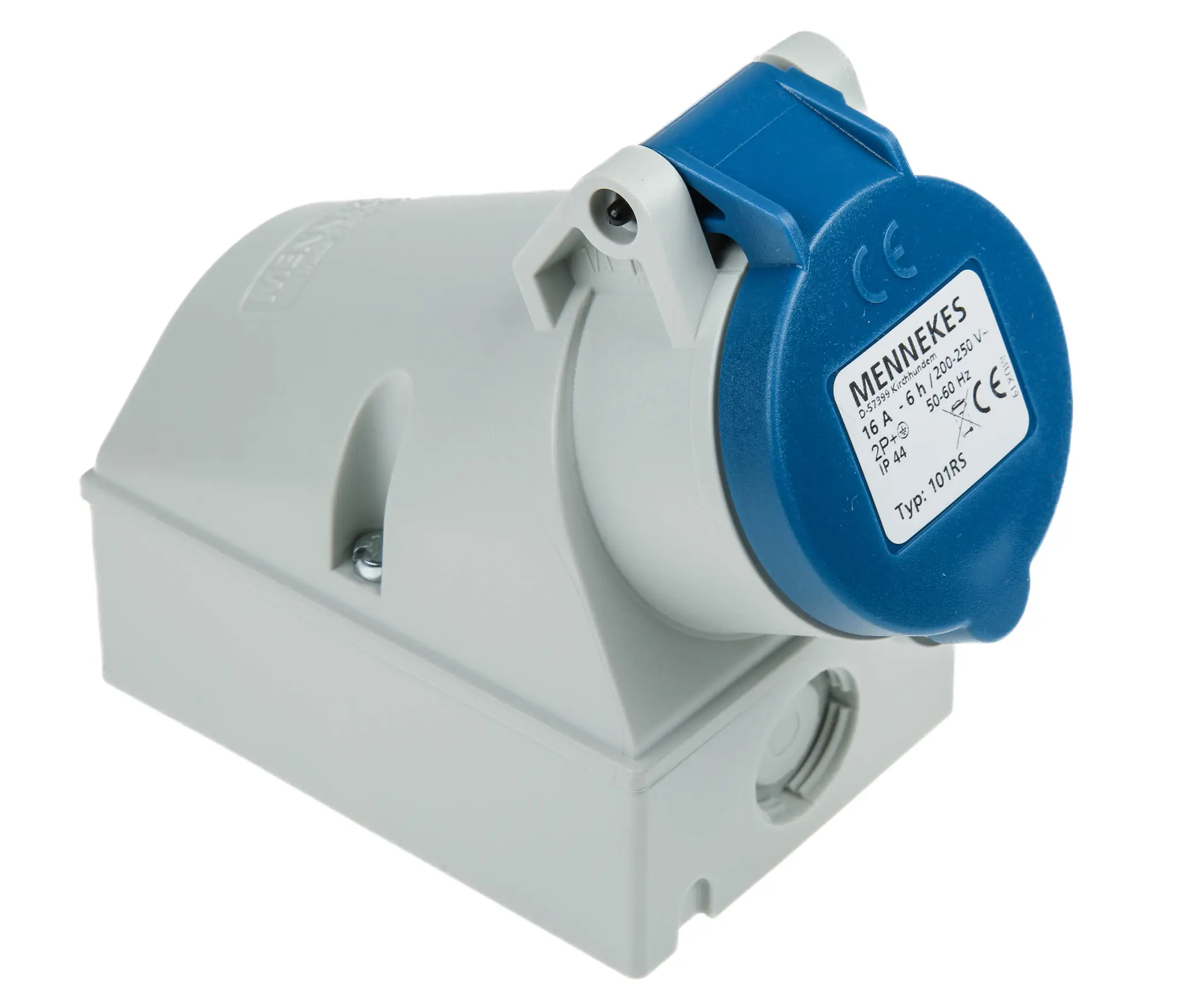 Produktfoto 1 von MENNEKES Buchse Blau, 230V 3P / 16A, Wand IP44