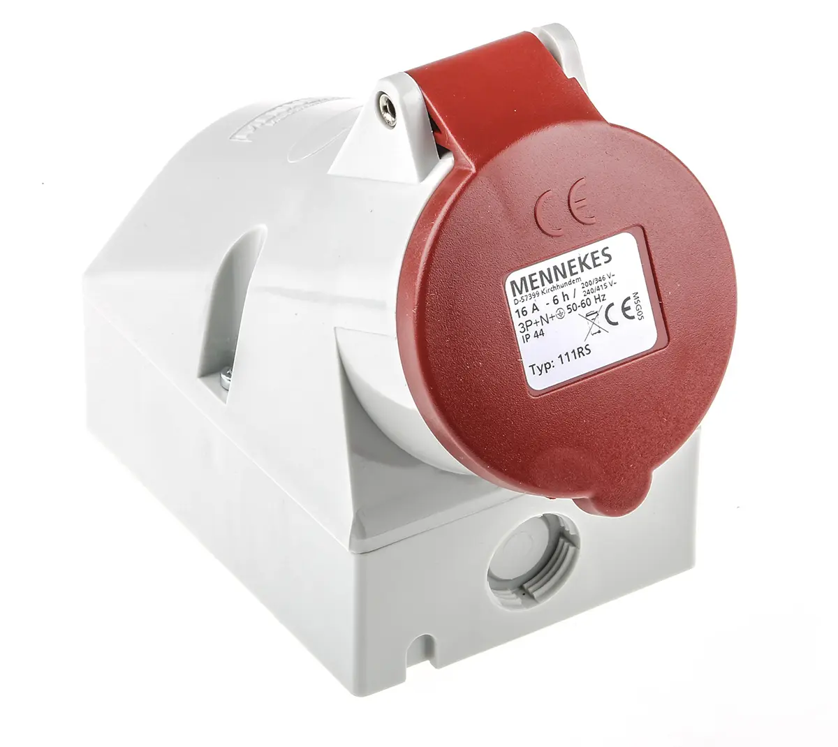 Produktfoto 1 von MENNEKES Buchse Rot, 400V 5 / 16A, Wand IP44
