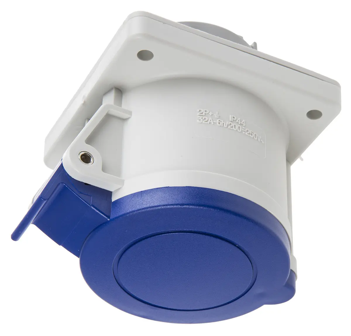 Produktfoto 1 von Scame Optima Leistungssteckverbinder Blau, 130V 2P+PE / 32A, Panel IP44
