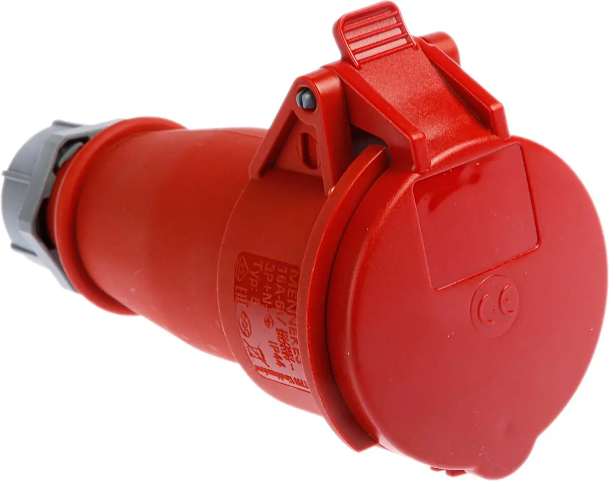 Produktfoto 1 von MENNEKES AM-TOP Leistungssteckverbinder Rot, 400V 5 / 16A, Kabel IP44