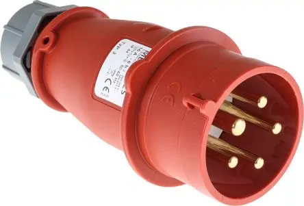 Produktfoto 1 von MENNEKES AM-TOP Leistungssteckverbinder Rot 3P+N+PE, 400V, Kabel Gerade IP44 16A Phasenwender