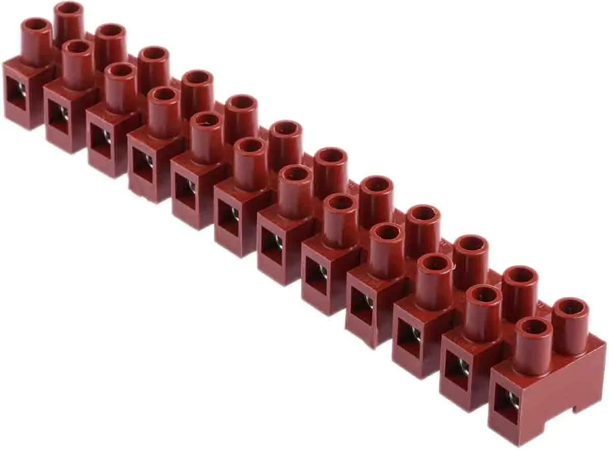 Produktfoto 1 von RS PRO Messing Glasfaserverstärktes Nylon Klemmblock ohne Sicherung 57A transparent 12-polig Schraubbefestigung, Raster