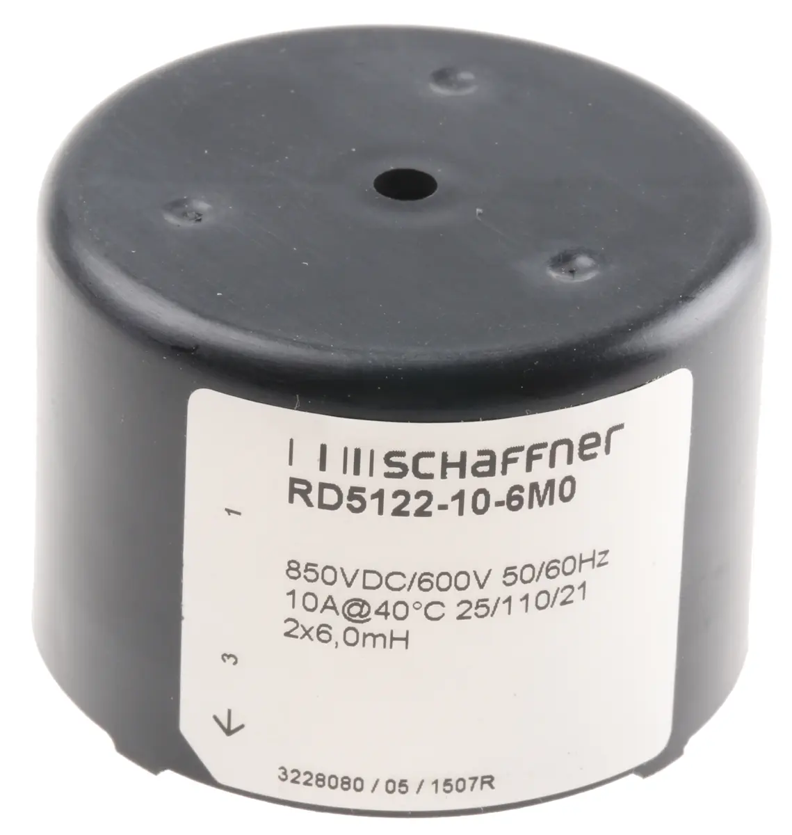 Produktfoto 1 von Schaffner RD Stromkompensierte Drossel, 6 mH, 10 A, Anschlusskabel / R-DC 24.25 mΩ, max. 400 Hz, Ø 50.5 mm, Ø 1.3 mm x