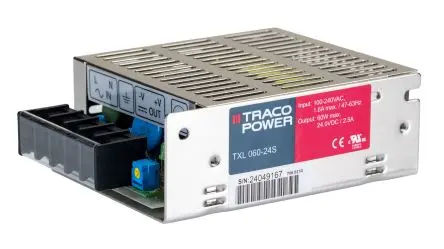 TRACOPOWER TXL 050/060 Schaltnetzteil 1 24V dc 60 W, Fahrgestell 264V ac