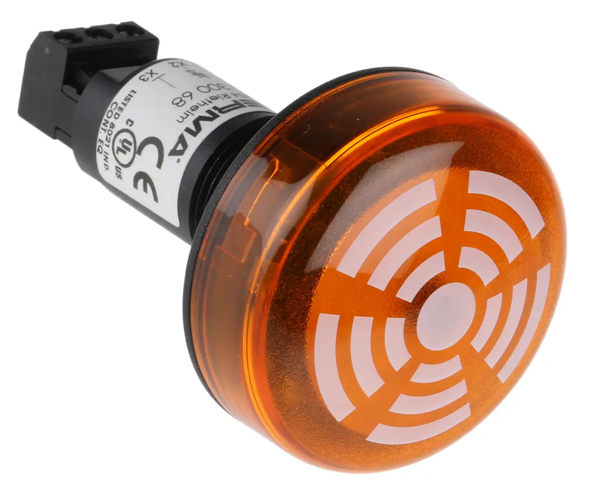 Produktfoto 1 von Werma 150 LED Dauer-Licht Summer-Signalleuchte Gelb, 230 VAC