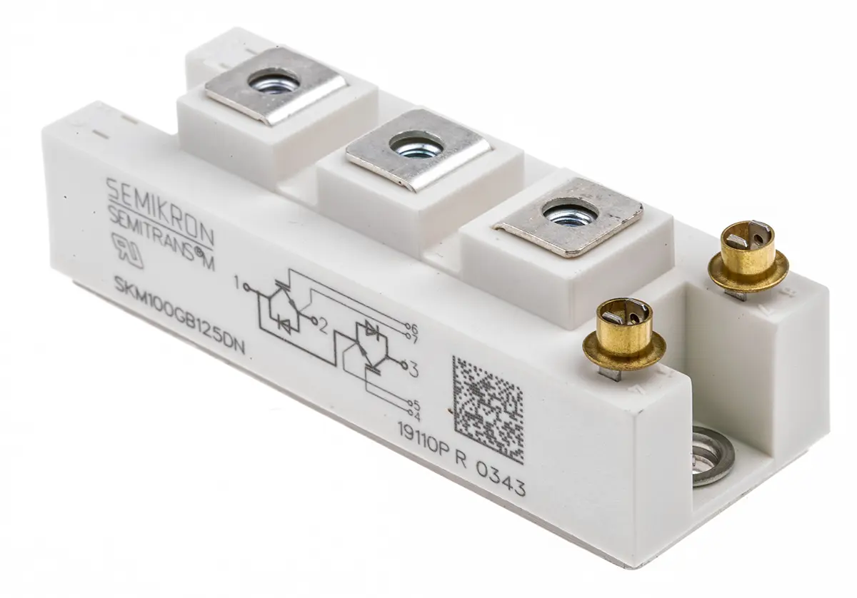 Produktfoto 1 von Semikron Danfoss IGBT-Modul / 100 A ±20V max., 1200 V, 7-Pin SEMITRANS2 N-Kanal