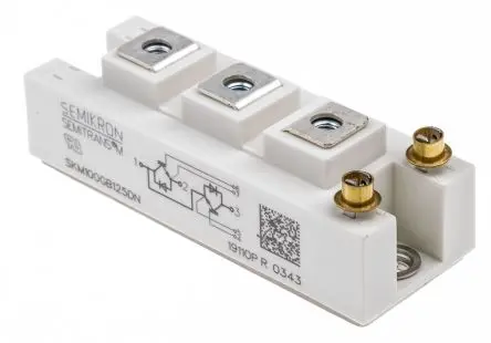 Produktfoto 1 von Semikron Danfoss IGBT-Modul / 100 A Zweifach-Halbbrücke, 1200 V, 7-Pin SEMITRANS Typ N-Kanal Panel