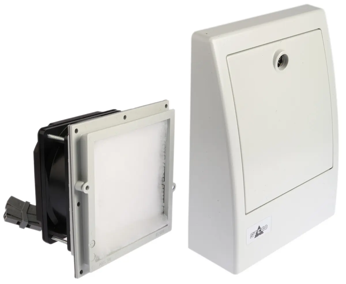 STEGO AC Filterlüfter, 40dB, 230 V ac, 15W, 20m³/h, 224 x 165mm, IP55