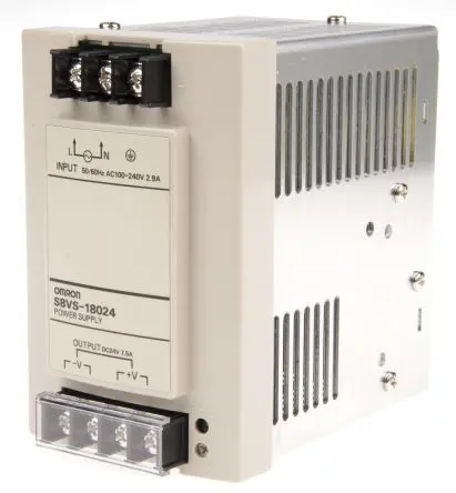 Produktfoto 1 von Omron S8VS DIN-Schienen Netzteil Spannungsversorgung 264V ac AC / 7.5 A 24V dc DC 180 W