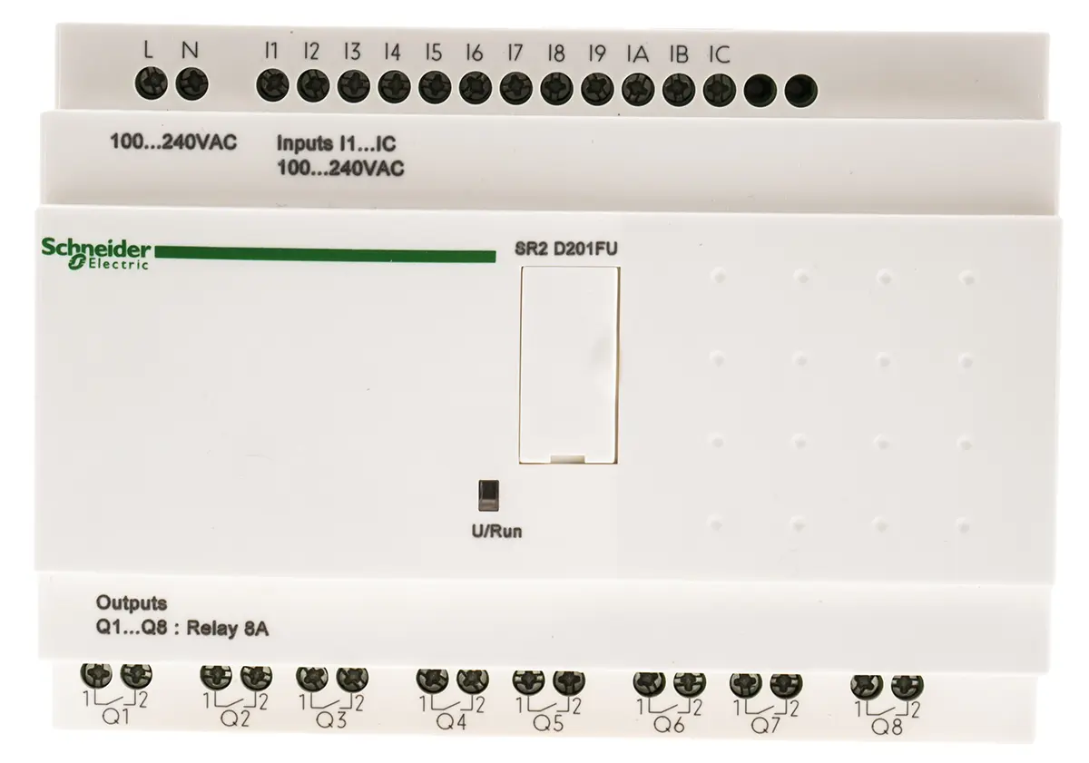 Produktfoto 1 von Schneider Electric Zelio Logic Logikmodul, 12 Eing. Relais Ausg.Typ Diskret Eing.Typ 100 → 240 V ac