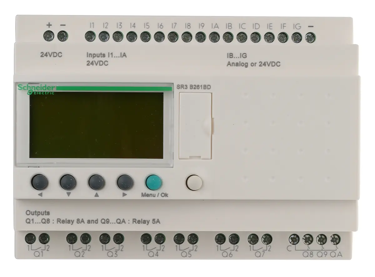 Produktfoto 1 von Schneider Electric Zelio Logic 2 SPS CPU, 16 (Bis → 16 Digital, bis → 6 Analog) Eing. Relais Ausg.Typ