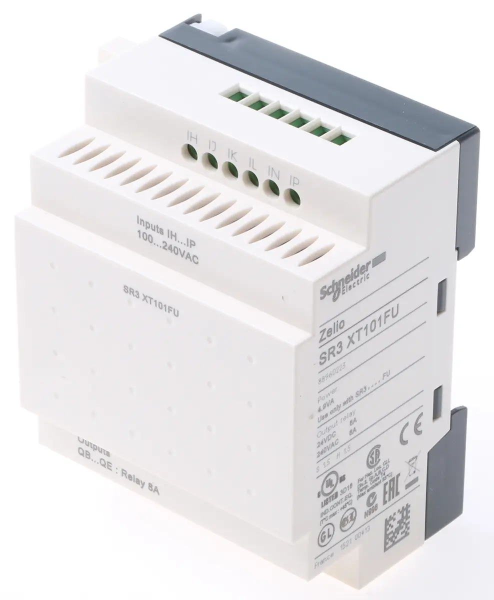 Produktfoto 1 von Schneider Electric Zelio Logic E/A-Modul, 6 Eing. Relais Ausg.Typ Diskret Eing.Typ für Zelio Logic-Module 100 →
