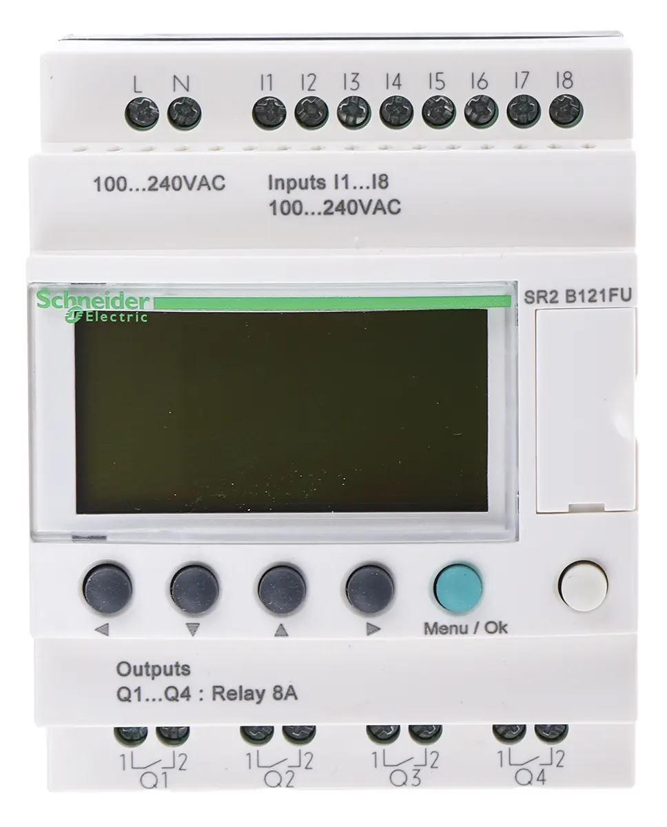 Produktfoto 1 von Schneider Electric Zelio Logic 2 SPS CPU, 8 (Digital) Eing. Relais Ausg.Typ Digital Eing.Typ für Zelio 2 100 →