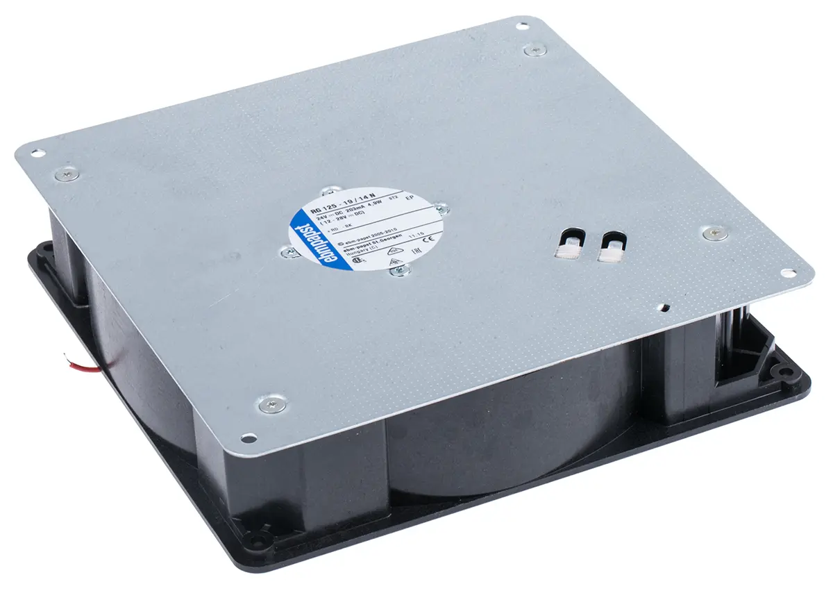 Produktfoto 1 von ebm-papst RG 125 N Radialgebläse, radial, 24 V dc, DC, 87.5m³/h, 56dB, 180 x 180 x 40mm, 2550U/min, Kugellager