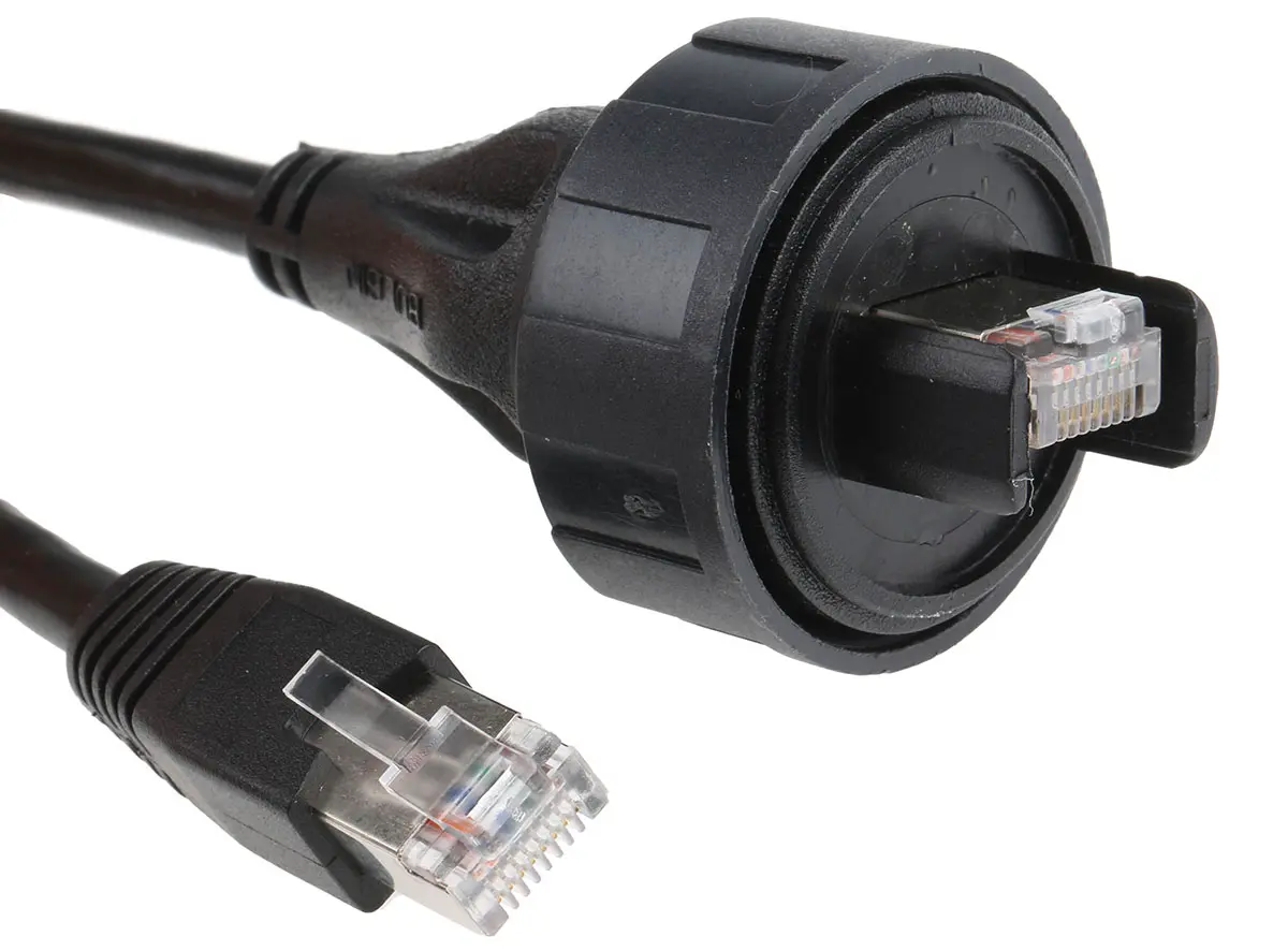Produktfoto 1 von Bulgin Buccaneer for Data Cat5e Ethernet-Kabel, 3 m, Schwarz Abgeschirmt Geschirmt, Polyurethan