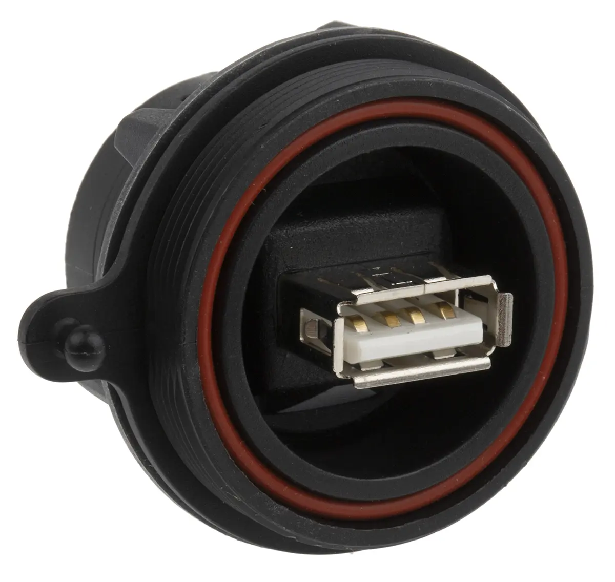 Produktfoto 1 von Bulgin, Gerade Buccaneer USB-Steckverbinder Buchse USB Typ A 1, Panel USB 2.0 IP68, IP69K