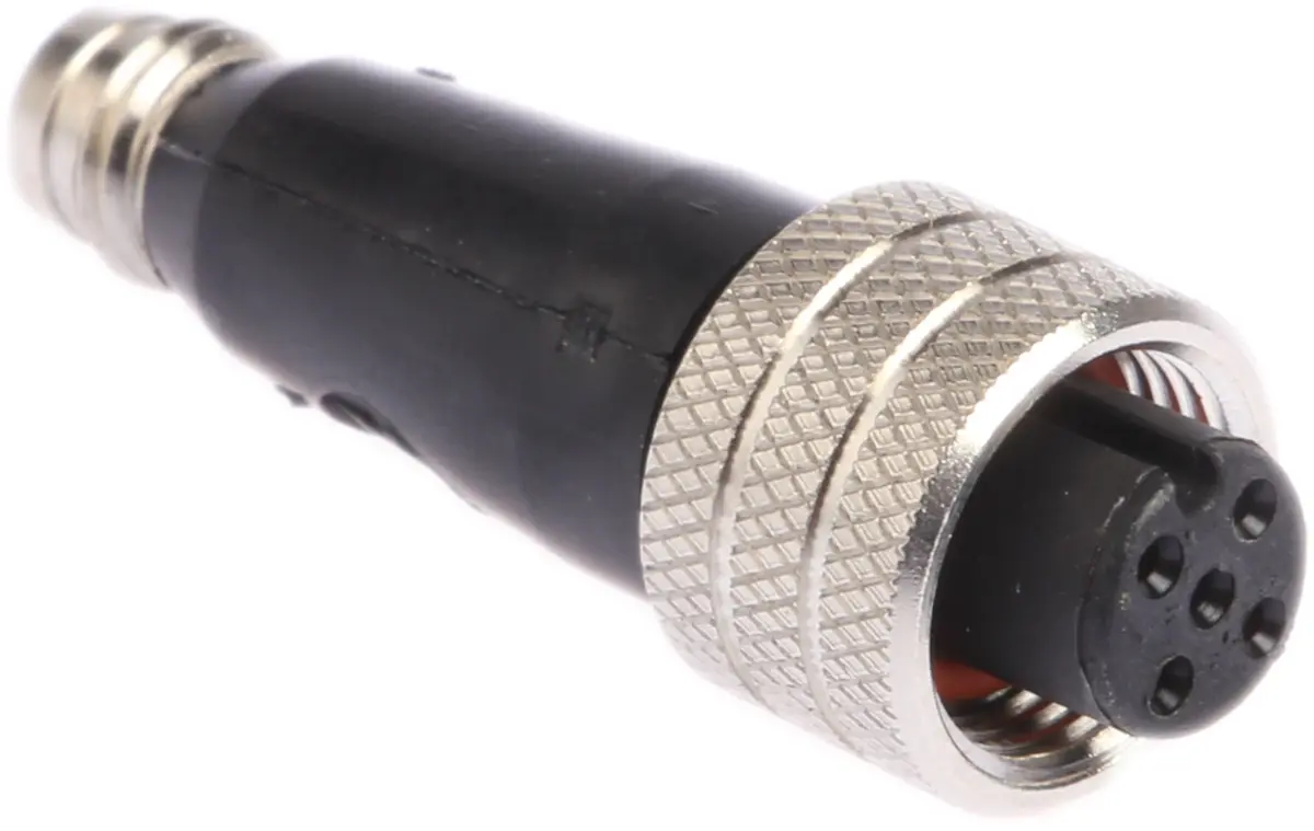 Brad from Molex, Gerade Micro-Change Rundsteckverbinder Adapter 4 M8, IP40 Stecker 4 M12 Buchse