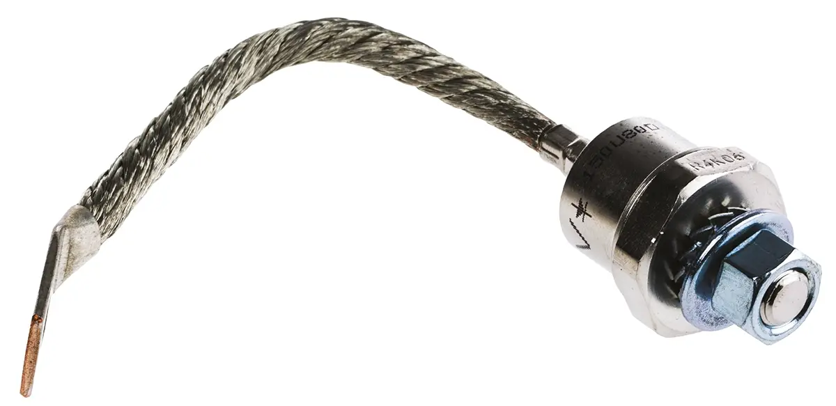 Produktfoto 1 von Vishay VS-150U Schraubanschlussklemme Diode Standard-Recovery-Diode Kathoden-Bolzen, 800 V / 150 A, 2-Pin DO-205AA