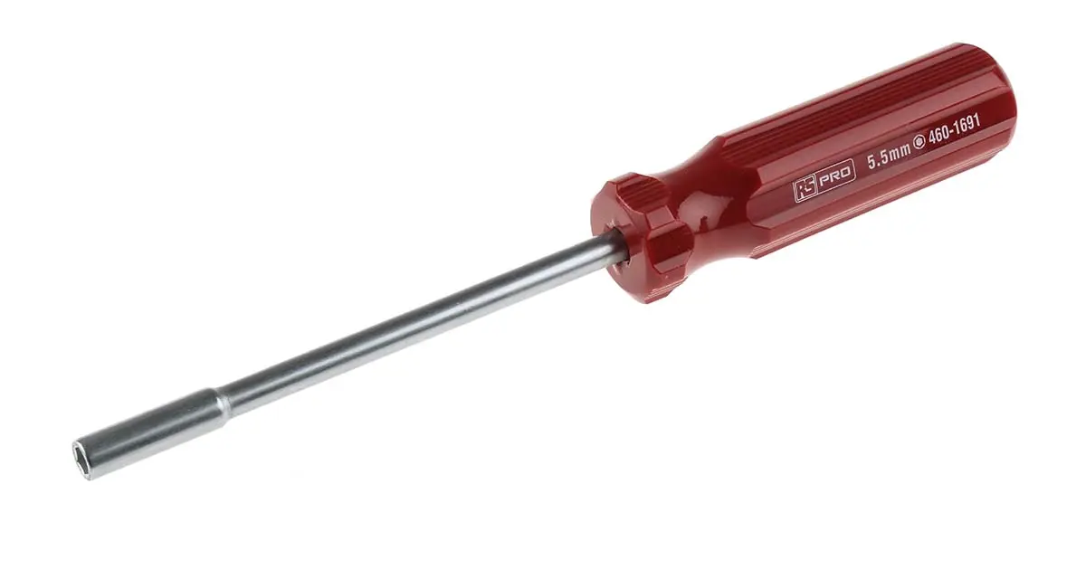 RS PRO 5.5 mm Sechskant Steckschlüssel-Handgriff Schließer (NO), Länge 226 mm / Klinge 125 mm
