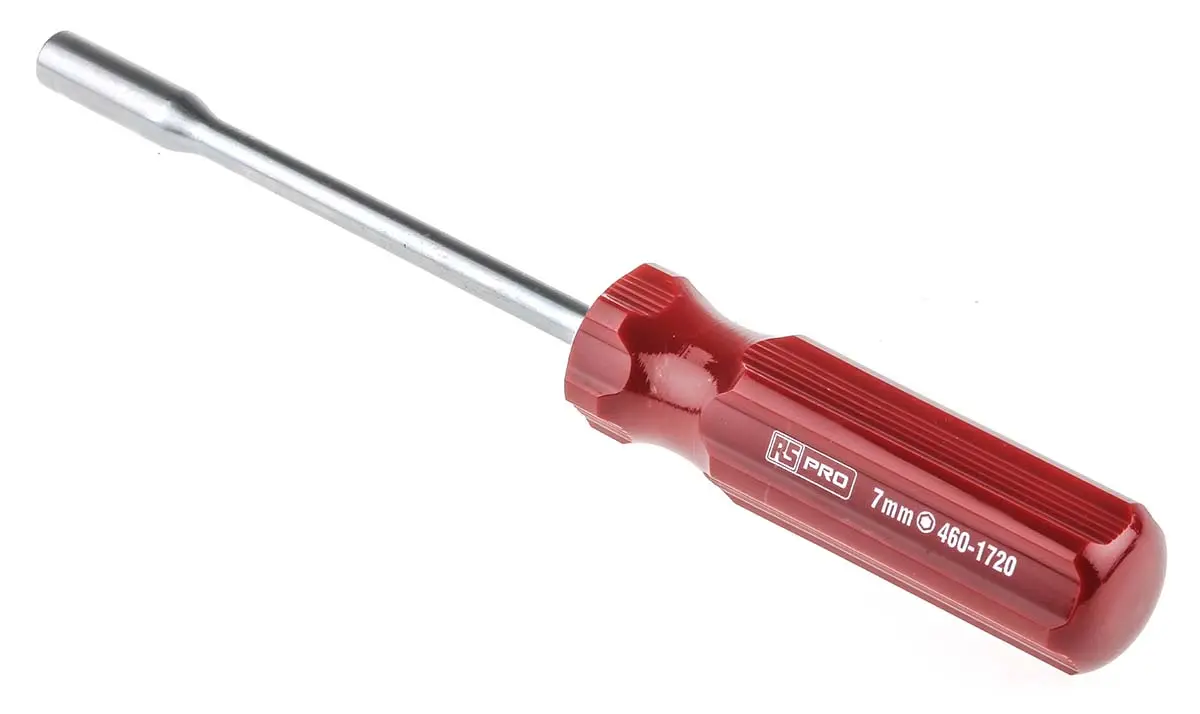 RS PRO 7 mm Sechskant Steckschlüssel-Handgriff Schließer (NO), Länge 226 mm / Klinge 125 mm