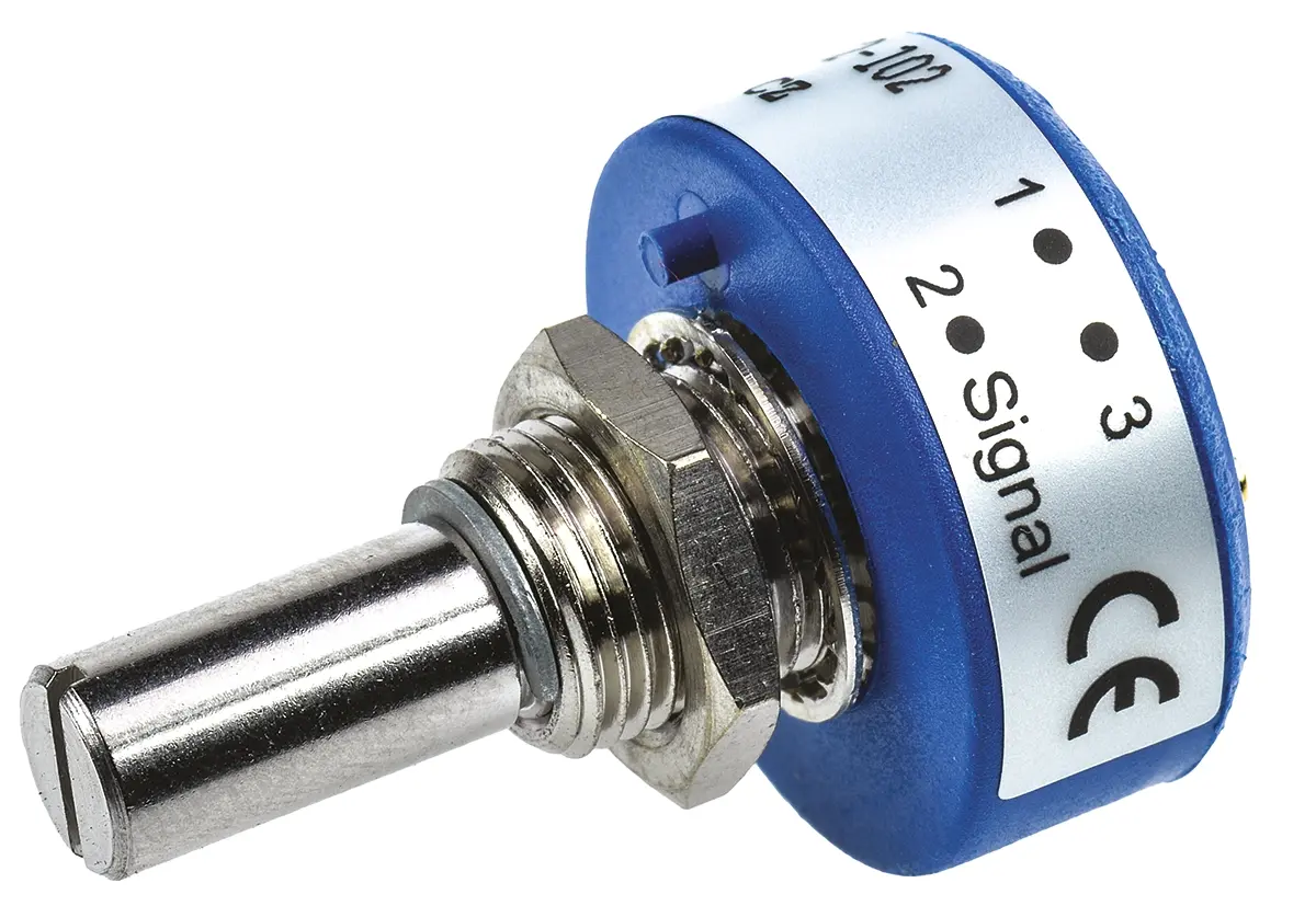 Vishay 357, Tafelmontage Endlos Dreh Potentiometer 1kΩ ±20% / 1W , Schaft-Ø 6,35 mm