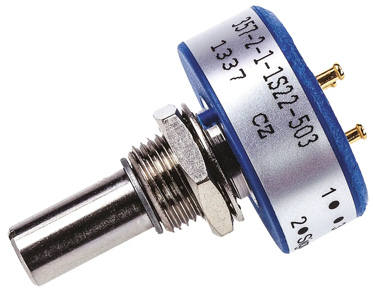 Vishay 357, Tafelmontage Dreh Potentiometer 50kΩ ±20% / 1W , Schaft-Ø 6.35 mm
