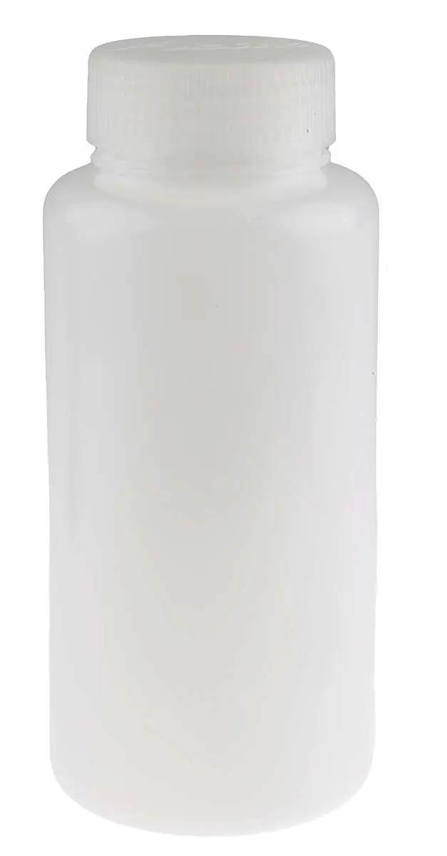 Produktfoto 1 von RS PRO Hochdichtes Polyethylen Laborflasche 1L, Ø 90 mm Vorratsflasche Weithalsig