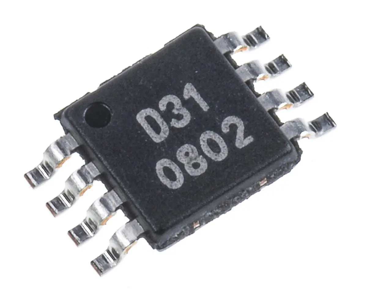 Produktfoto 1 von Texas Instruments 16 bit 1 DAC 93 ksps MSOP, 8-Pin, Interface SPI, Microwire, QSPI