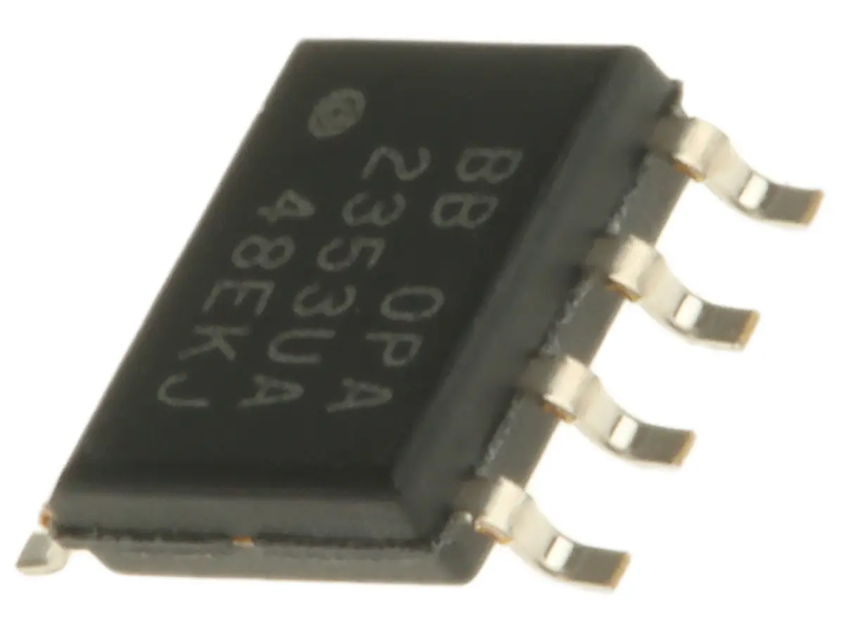 Produktfoto 1 von Texas Instruments Operationsverstärker Oberfläche 44 MHz SOIC, biplor typ. 5.5 V, biplor typ. 3 V, 8-Pin