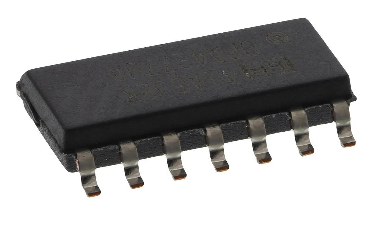 Produktfoto 1 von Texas Instruments Operationsverstärker Oberfläche 1 MHz SOIC, biplor typ. 18 V, biplor typ. 2 V, 14-Pin