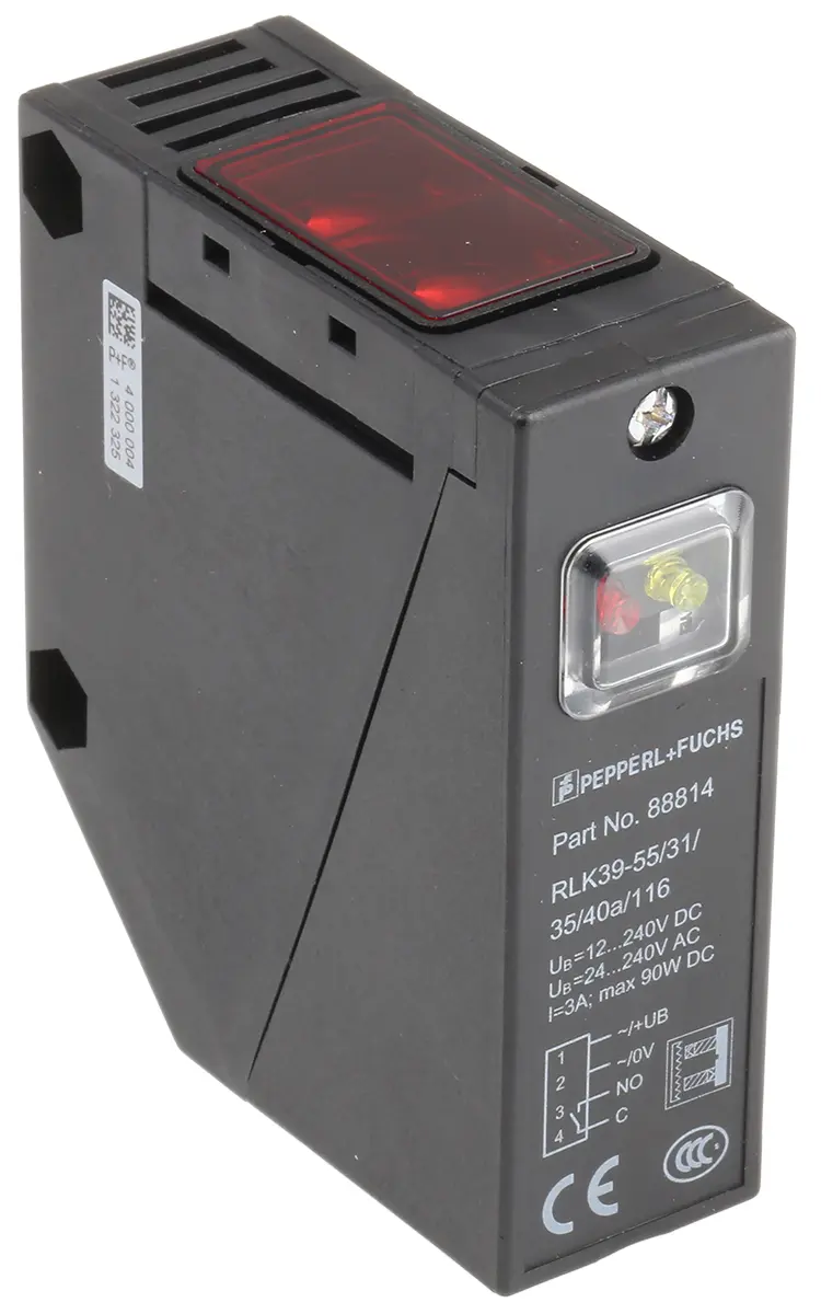 Produktfoto 1 von Pepperl + Fuchs Kubisch Optischer Sensor, Reflektierend, Bereich 20 m, Relais Ausgang, Schraubklemme