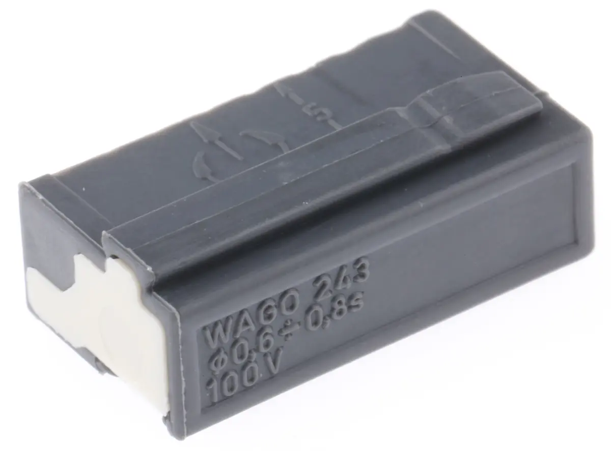 Produktfoto 1 von WAGO 243 MICRO PUSH WIRE Abzweigkasten-Steckverbinder Dunkelgrau, Klemmanschluss 8-polig 22 → 20 AWG / 6A