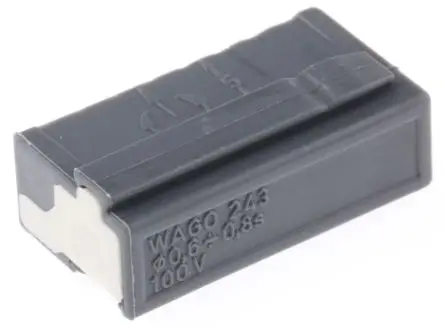 Produktfoto 1 von WAGO 243 MICRO PUSH WIRE Kupfer Abzweigkasten-Steckverbinder 6A Dunkelgrau 8-polig Einsteck-Anschluss 20AWG, 22 AWG