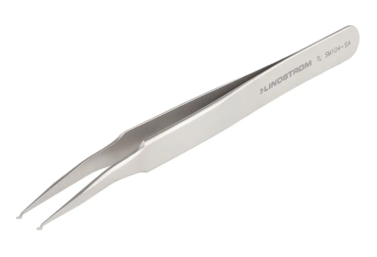 Produktfoto 1 von LINDSTRÖM Edelstahl Pinzette, 120 mm, Spitze Abgerundet Antimagnetisch ESD-sicher