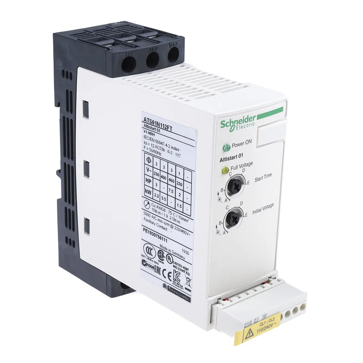 Produktfoto 1 von Schneider Electric ATS01 Sanftstarter 3-phasig 5,5 kW, 480 V ac / 12 A