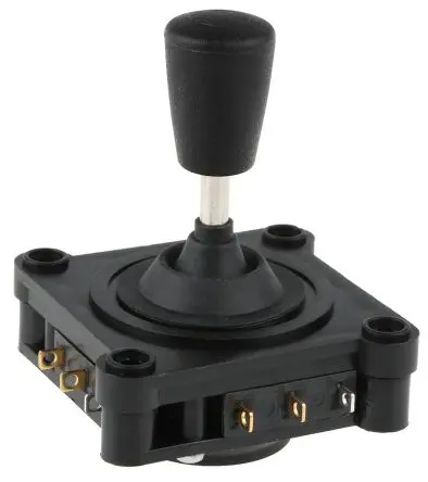Produktfoto 1 von APEM 1000 Joystick, 2-Achsen Tastend, 240 V ac / 6A, IP65 Griff Typ Konisch