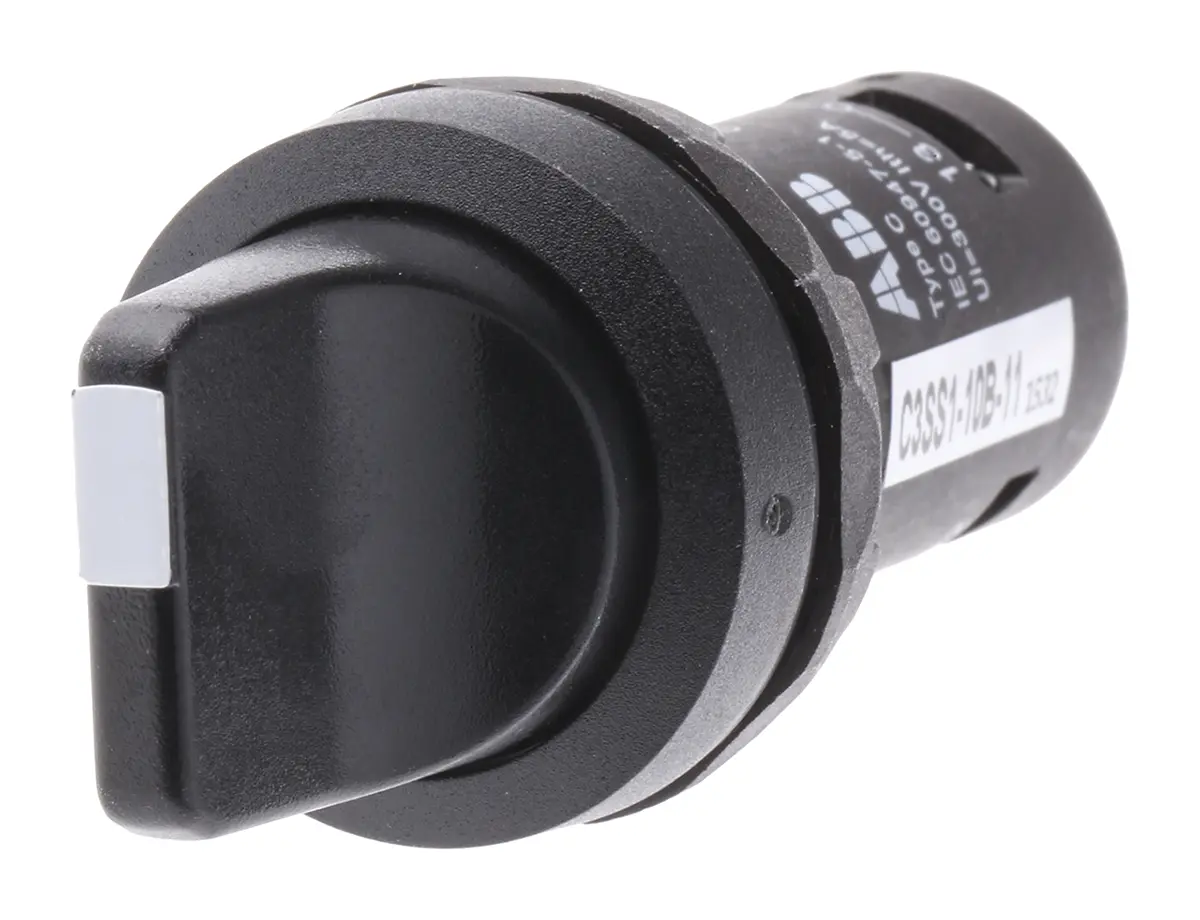 Produktfoto 1 von ABB C3SS1 Wahlschalter 3-Stufen Kurzer Griff 30 mm IP69K, IP20, IP40, IP66, 1-poliger Umschalter