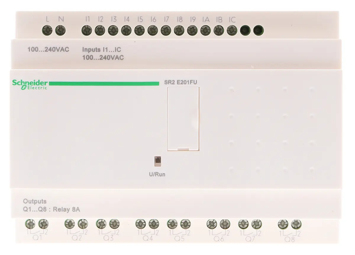 Produktfoto 1 von Schneider Electric Zelio Logic Logikmodul, 12 Eing. Relais Ausg.Typ Diskret Eing.Typ 100 → 240 V ac