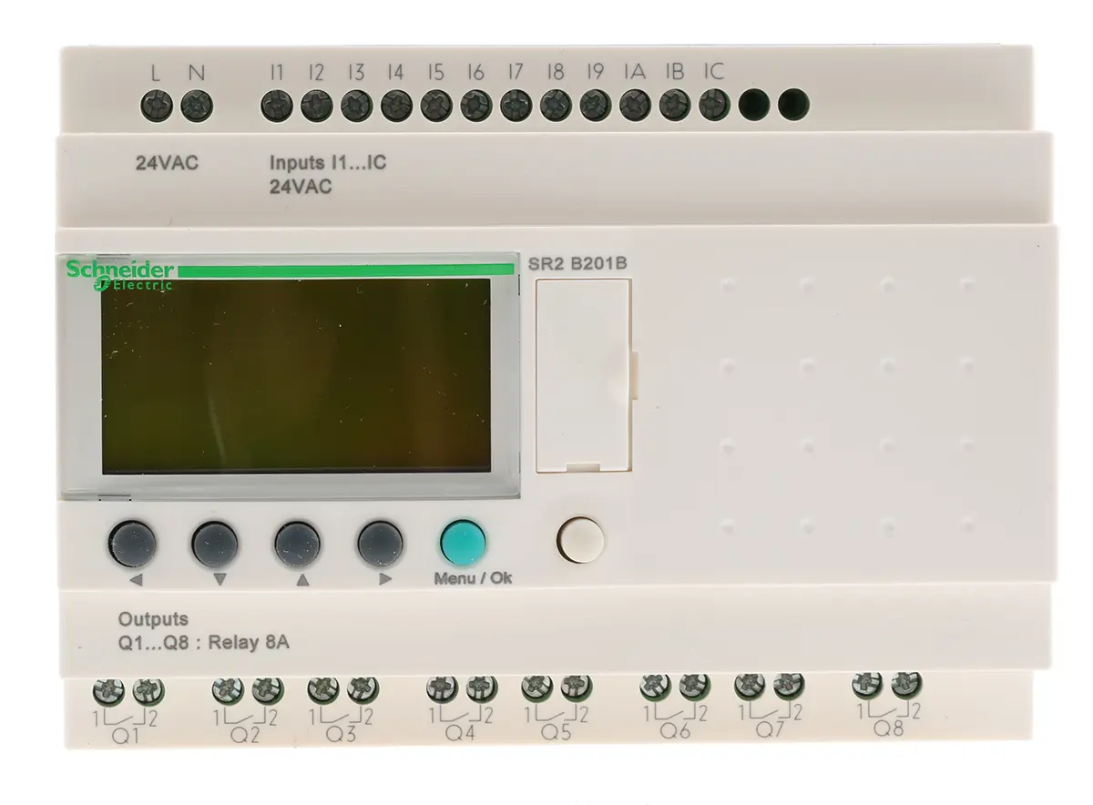 Schneider Electric Zelio Logic Logikmodul, 12 Eing. Relais Ausg.Typ Diskret Eing.Typ 24 VAC