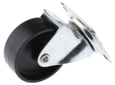 Tente Drehbar Rolle, Rad ø 43 mm, 25 kg, Ges H. 59 mm, Rad B. 18 mm, Polypropylen