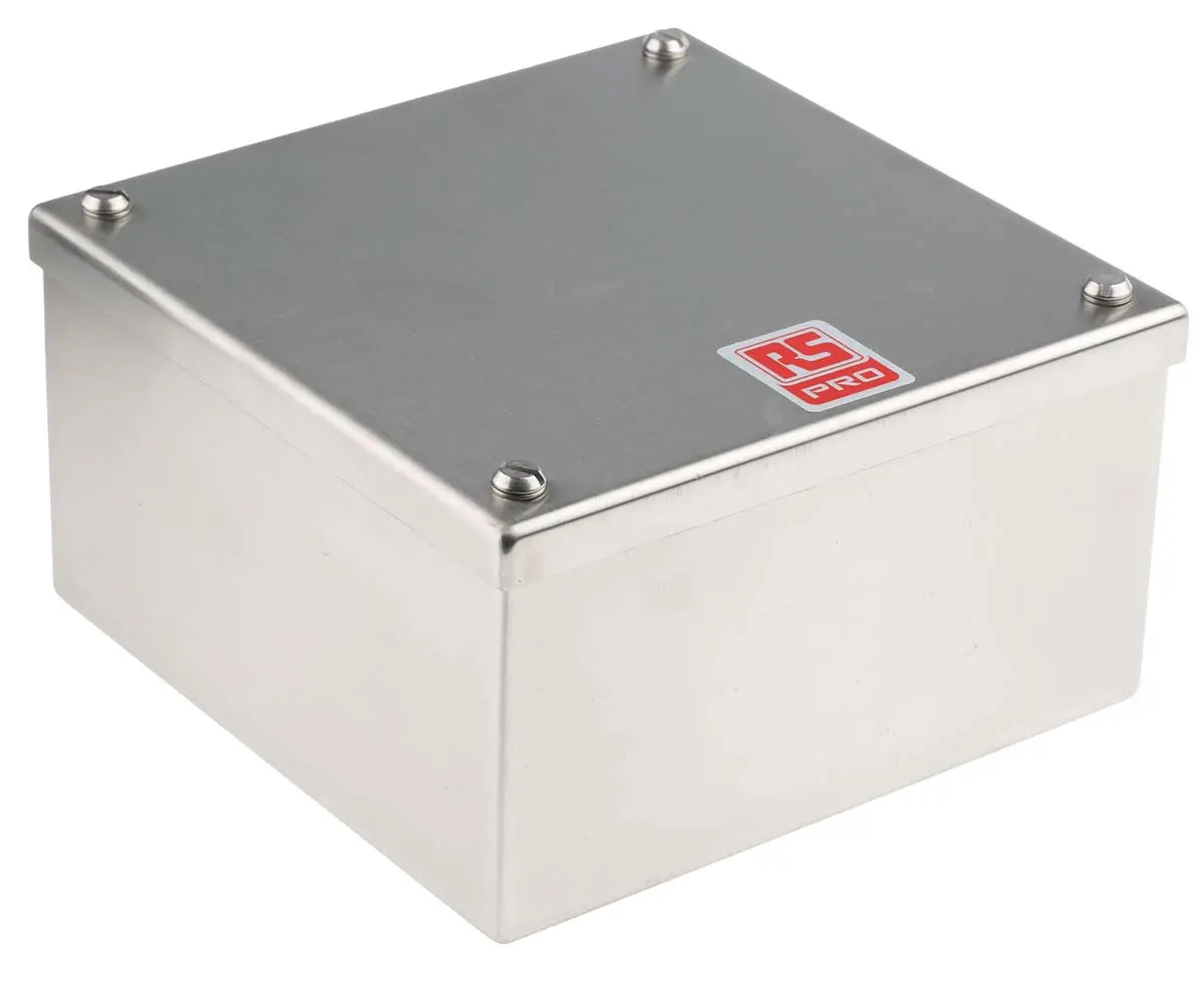 Produktfoto 1 von RS PRO Installationsdose Satiniert Edelstahl 316 160 mm x 85 mm 160 mm