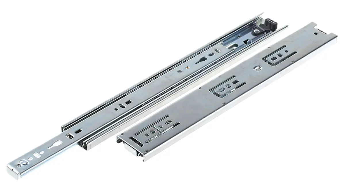 Produktfoto 1 von Accuride Teleskopschiene, Stahl, DZ3832, 49kg max., 12.7 mm breit, 45.7 mm hoch, 356 mm tief