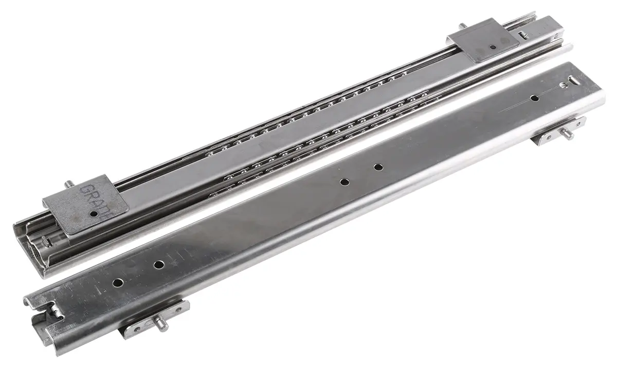 Produktfoto 1 von Accuride Teleskopschiene, Edelstahl, DS5322, 120kg max., 20.7 mm breit, 53.1 mm hoch, 542 mm tief