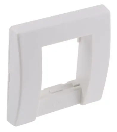 Produktfoto 1 von Molex CES RJ45 Panel Blende Weiß, 2 x Kat. 6 1-fach Auslass Abgewinkelt