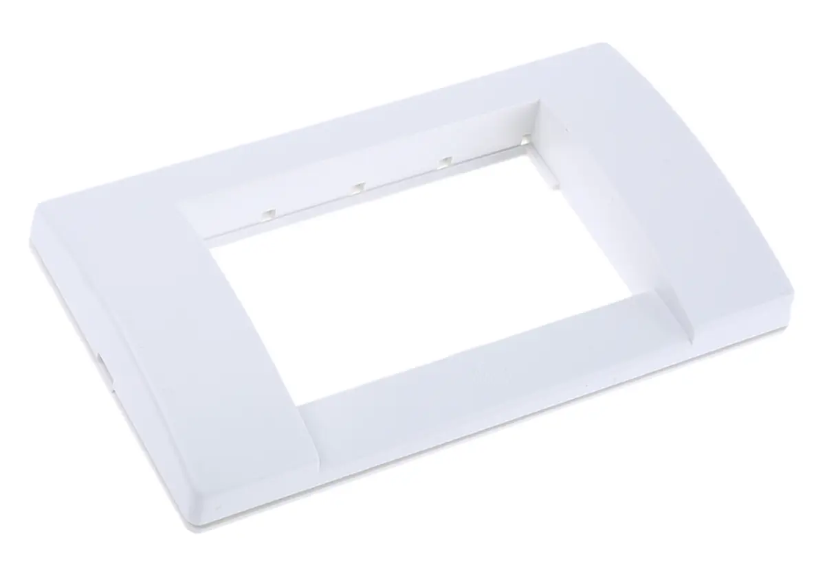 Produktfoto 1 von Molex Premise Networks RJ45 Panel Blende Weiß, 2 x Kat. 6 2-fach Auslass Abgewinkelt