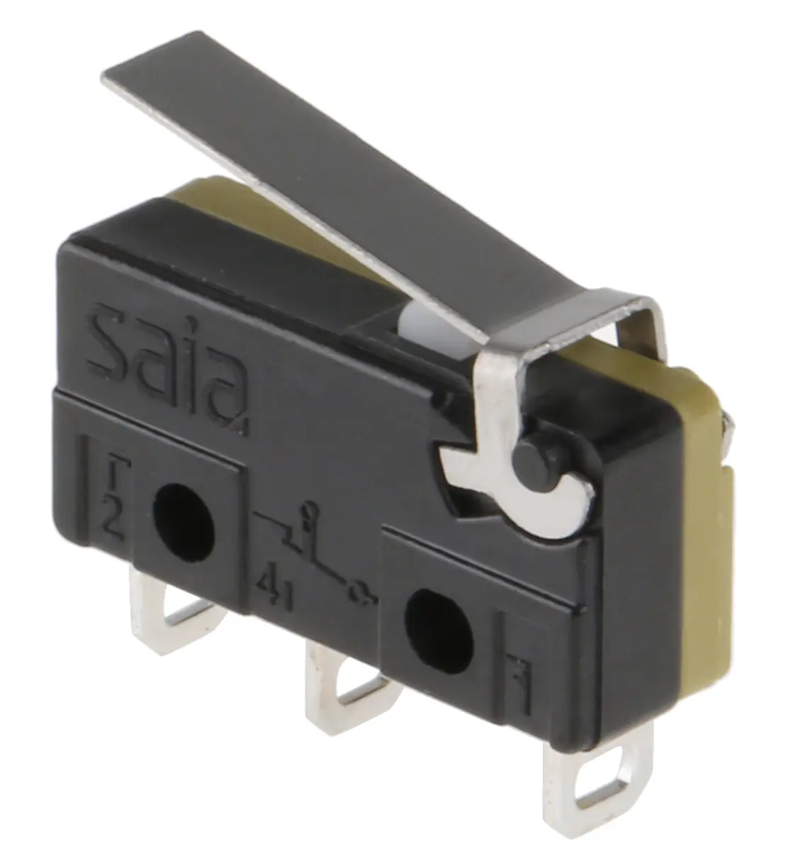Produktfoto 1 von Saia-Burgess Mikroschalter Scharnierhebel-Betätiger Lötanschluss, 5 A @ 250 Vac, CO IP 40 0,59 N -40°C - +85°C
