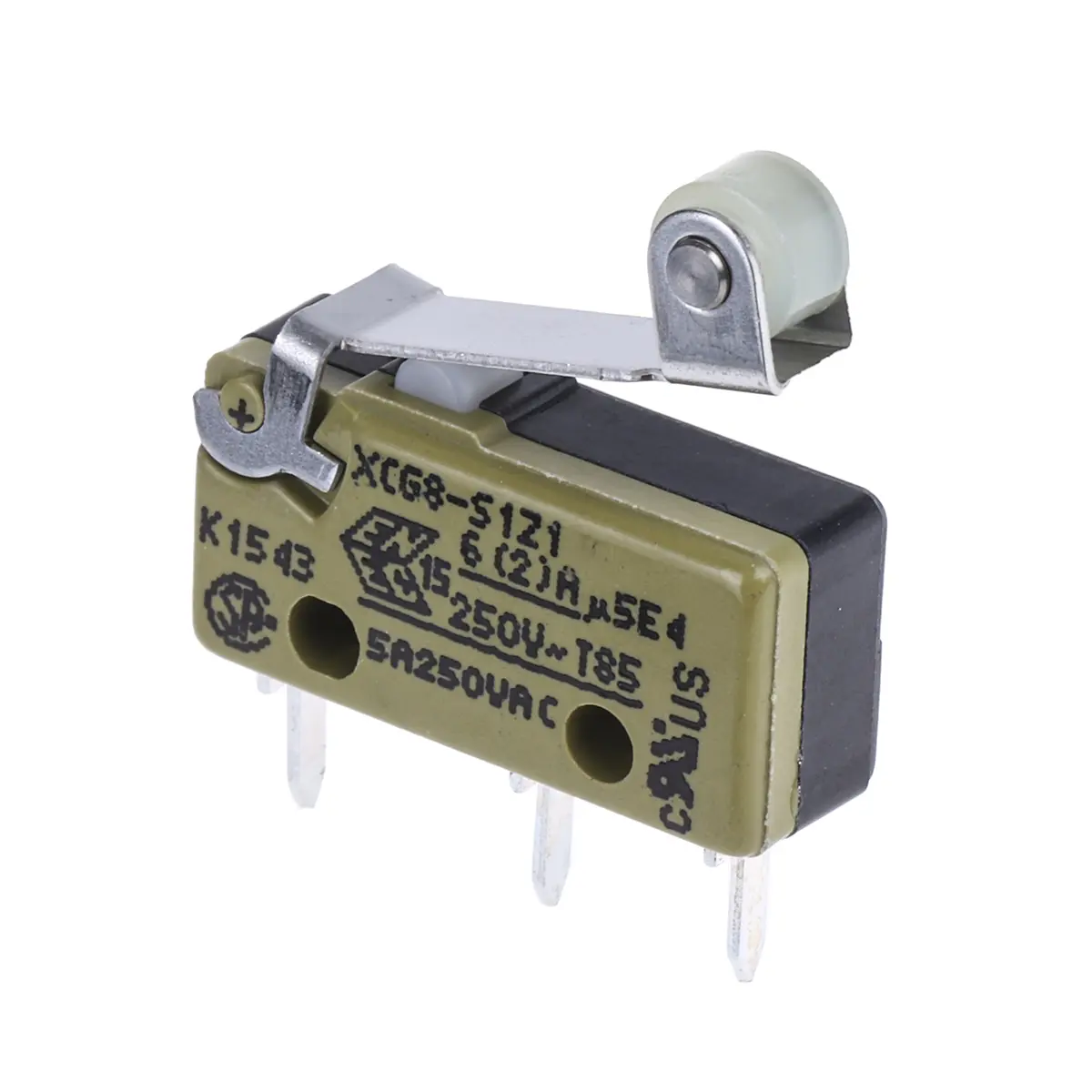 Produktfoto 1 von Saia-Burgess Mikroschalter Rollenhebel-Betätiger PCB, 6 A @ 250 V AC, SPDT IP 40 0,7 N -40°C - +85°C