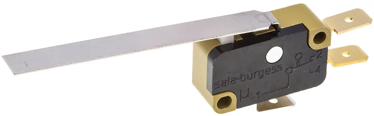Produktfoto 1 von Saia-Burgess Mikroschalter Blatthebel-Betätiger Stecker, 1-poliger Umschalter, 250 V ac, 16A IP40 0.65N -40 °C - 85 °C