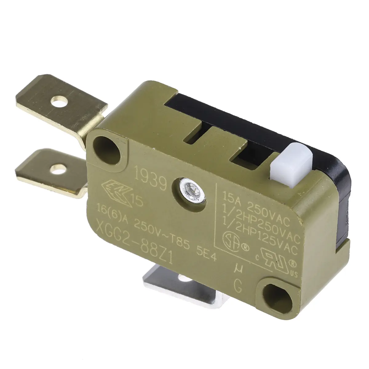 Produktfoto 1 von Saia-Burgess Mikroschalter Taste-Betätiger Stecker, 1-poliger Umschalter, 250 V ac, 16A IP40 3.2N -40 °C - 85 °C